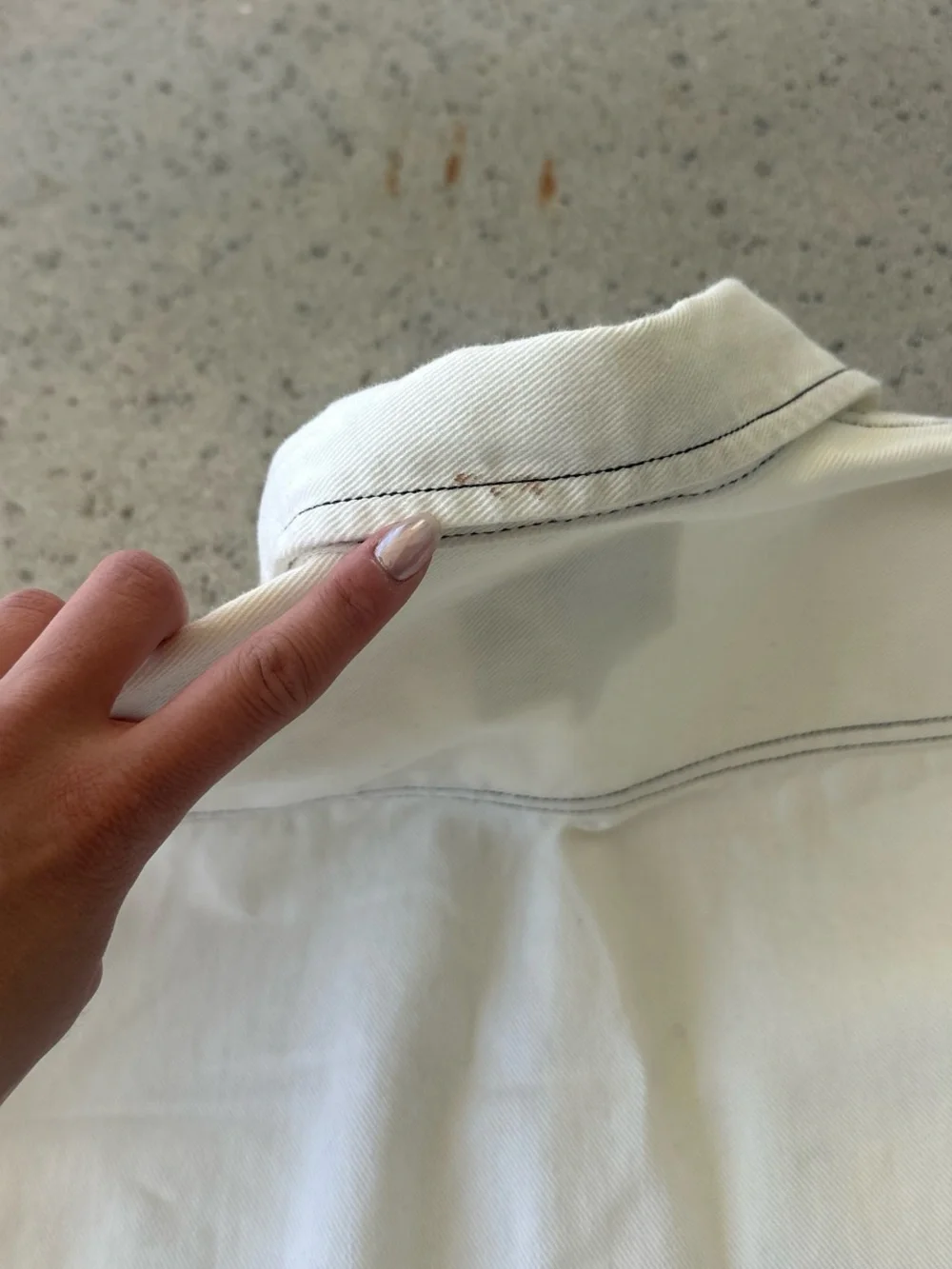 Carhartt WIP White Button-Front Long Sleeve SHACKET - Picture 6 of 8